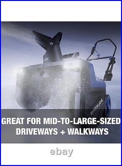 NEW SJ627E Electric Walk-Behind Snow Blower with Dual LED Lights, 22-inch, 15-Amp NEW SJ627E Electric Walk-Behind Snow Blower with Dual LED Lights, 22-inch, 15-Amp