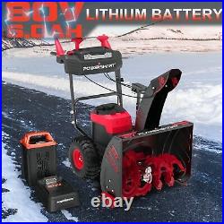 New PowerSmart Cordless Snow Blower 24 2 Stage 80V 6.0Ah with Battery & Charger