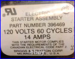 OEM Briggs & Stratton 8HP 120VAC 14 AMPS Electric Starter 396469 MADE IN USA