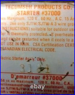 OEM Tecumseh 37000 OEM 120V Electric Starter & Mounting Hardware HMSK80 HMSK100