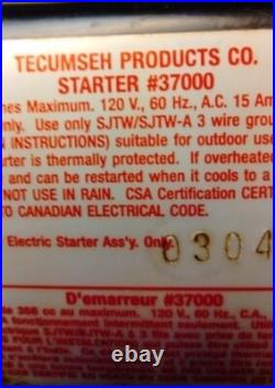 OEM Tecumseh 37000 OEM Electric Starter & Mounting Hardware HMSK80 HMSK100 NICE