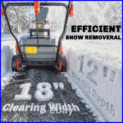 Outsunny 40V 18 Cordless Snow Blower with PU Auger, 1400W Brushless Motor