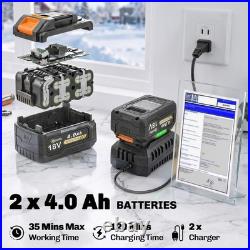 Outsunny 40V 18 Cordless Snow Blower with PU Auger, 1400W Brushless Motor