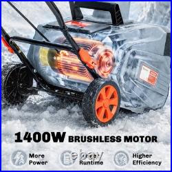 Outsunny 40V 18 Cordless Snow Blower with PU Auger, 1400W Brushless Motor