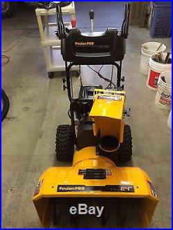 Poulan Pro 24 Two-stage Electric Start Gas Snow Blower Pr624es Used 3 Times