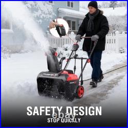 PowerSmart 15A Electric Snow Thrower, 21 Snow Blower with 180° Chute, LED Ligh PowerSmart 15A Electric Snow Thrower, 21 Snow Blower with 180° Chute, LED Ligh