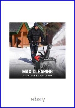 PowerSmart 21 Electric Snow Blower 15 Amp 2100 RPM, 30 ft LED Light Lightweight
