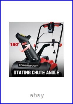 PowerSmart 21 Electric Snow Blower 15 Amp 2100 RPM, 30 ft LED Light Lightweight