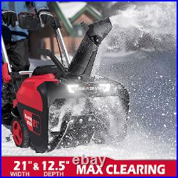 PowerSmart 21 inch 80V Single Stage Snow Blower with 6.0Ah Battery & Charger NEW