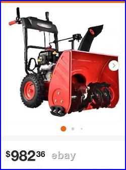 PowerSmart 24 2-Stage Electric Start Gas Snow Blower Heated Handles & LED