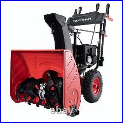 PowerSmart 24-Inch 212cc Gas Powered Snow Blower 2-Stage Electric Start with Oil