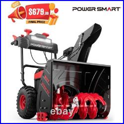 PowerSmart 80V 24 Cordless Snow Blower, 45ft Distance, Steel Chute, 6Ah Battery PowerSmart 80V 24 Cordless Snow Blower, 45ft Distance, Steel Chute, 6Ah Battery