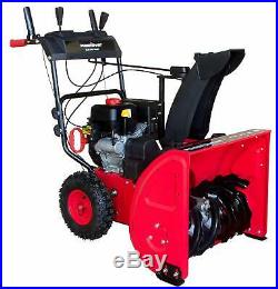 PowerSmart Snow Blower DB7624E 24 in 212cc 2 Stage Electric Start Gas Outdoor