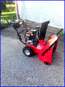 PowerSmart snow blower self propelled gas with electric start and handle warmer