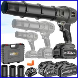 Powerful Cordless 20V Snow & Leaf Blower with Dual Batteries & Adjustable Nozzle Powerful Cordless 20V Snow & Leaf Blower with Dual Batteries & Adjustable Nozzle