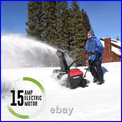 Powersmart Electric Snow Blower 21 In. Corded Snow Blower 15amp Led Light