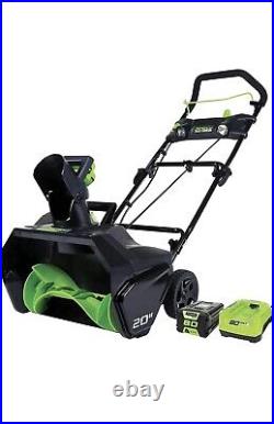 Pro 80V 20 Inch Snow Thrower with 2Ah Battery and Charger