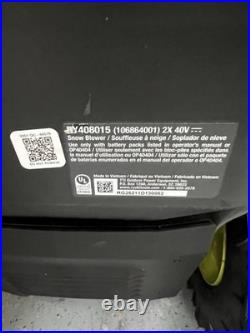 READ Ryobi RY408015 40V HP Brushless Whisper Serie 22 TwoStage Snow Blower