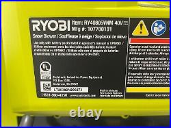 RY40805VNM New Ryobi 40V 20 Snow Blower with 5ah battery and charger