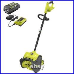 RYOBI 40V 12 in. Single-Stage Cordless Electric Snow Shovel with 4.0 Ah Battery