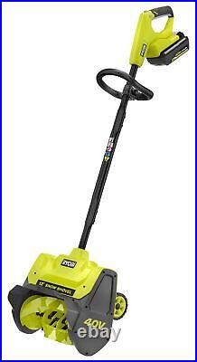 RYOBI 40V 12 in. Single-Stage Cordless Electric Snow Shovel with 4.0 Ah Battery