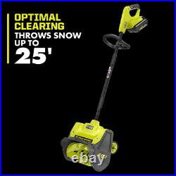 RYOBI 40V 12 in. Single-Stage Cordless Electric Snow Shovel with 4.0 Ah Battery