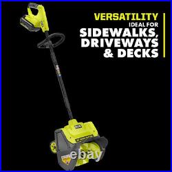 RYOBI 40V 12 in. Single-Stage Cordless Electric Snow Shovel with 4.0 Ah Battery