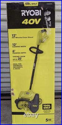 RYOBI 40V Cordless 12-inch Wheeled Snow Shovel (Tool-Only)