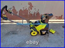 RYOBI 40V HP Brushless 18 in. Single-Stage Cordless Electric Snow Blower with 6a