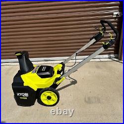 RYOBI 40V HP Brushless Whisper 21 in. Cordless Single-Stage Snow Blower RY408010