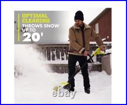 RYOBI ONE+ 18V 10 Cordless Electric Snow Shovel with 4.0 Ah Battery & Charder