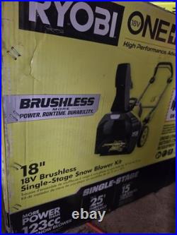 RYOBI ONE+ 18V 18in Brushless Single-Stage Battery Snow Blower PBLSN01
