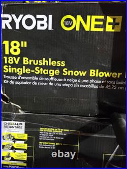 RYOBI ONE+ 18V 18in Brushless Single-Stage Battery Snow Blower PBLSN01