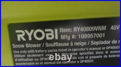 RYOBI RY40809 40V HP Brushless 18 in. Single-Stage Cordless Electric Snow Blower