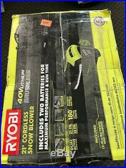 Ryobi 21 in. 40-Volt Brushless Cordless Electric Snow Blower RY40860