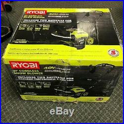 Ryobi 21 in. Brushless Cordless Electric Snow Blower with 2 Batteries & Charger