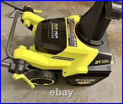 Ryobi 40V 21 Single-Stage Auger-Propelled Snow Blower (Tool Only)