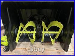 Ryobi Cordless Electric Snow Blower 24in Self Propelled 4x 6ah Batteries RY40807