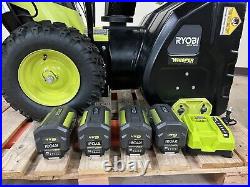 Ryobi Cordless Electric Snow Blower 24in Self Propelled 4x 6ah Batteries RY40807