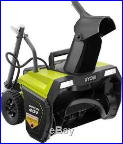 Ryobi Electric Snow Blower 20 in. 40-Volt Brushless Cordless LED Headlights New