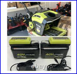 Ryobi RY40806 40v Cordless Brushless 21 Snow Blower With (2) 6AH batteries