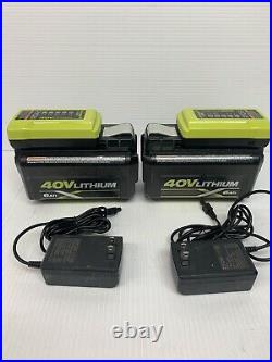 Ryobi RY40806 40v Cordless Brushless 21 Snow Blower With (2) 6AH batteries