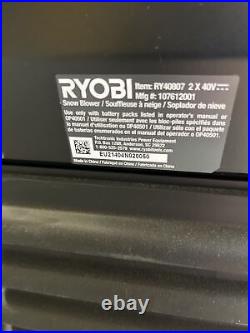 Ryobi RY40807 40V 24 Snow Blower with 6 batteries read description