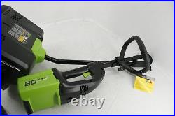 SEE NOTES Greenworks PRO 80V Cordless Snow Shovel W 2.0 AH Battery 2600602