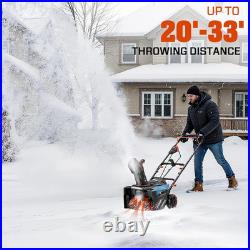 SENIX 40V 18'' Cordless Snow Blower, 2×4.0Ah Batteries & 2 2.0Ah Charger