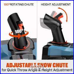 SENIX 40V 18'' Cordless Snow Blower, 2×4.0Ah Batteries & 2 2.0Ah Charger