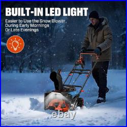 SENIX 40V 18'' Cordless Snow Blower, 2×4.0Ah Batteries & 2 2.0Ah Charger
