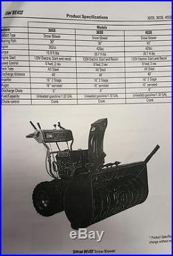 SNOW BEAST 36 in. Commercial 420cc Two-Stage Electric Start Gas Snow Blower