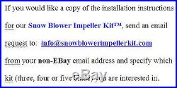 SNOW BLOWER IMPELLER KIT 3/8 HD 4-Blade Universal Modifies 2-Stage Machine