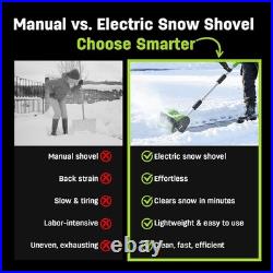 STEELITE 21V 12 Electric Cordless Snow Shovel with 4.0-Ah Battery and Charger